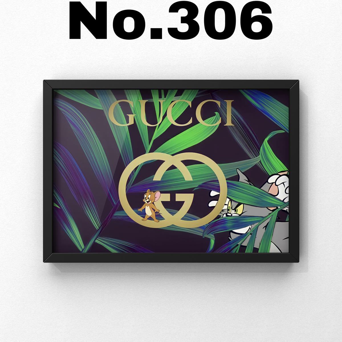 グッチ 額装 No.306【超高画質】☆グッチ Gucci トムとジェリー☆パロディ アート