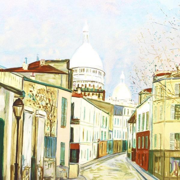 真作】【WISH】モーリス・ユトリロ Maurice Utrillo「ノルヴァン通り
