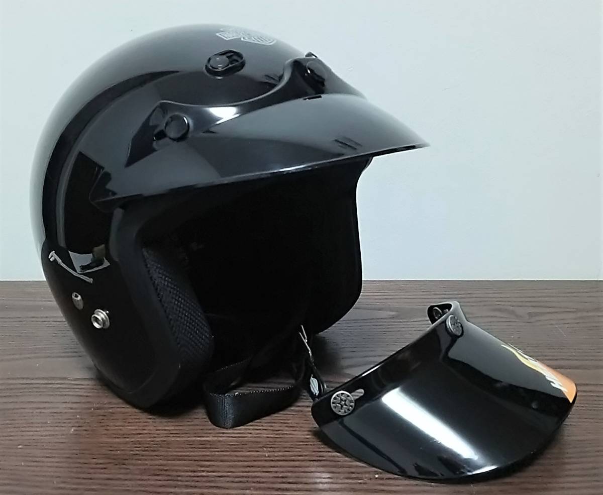 【美品】HARLEY-DAVIDSON DOT ジェットヘルメット ブラック ハーレーダビッドソン Harley-Davidson ジェットヘルメット ジェッペル