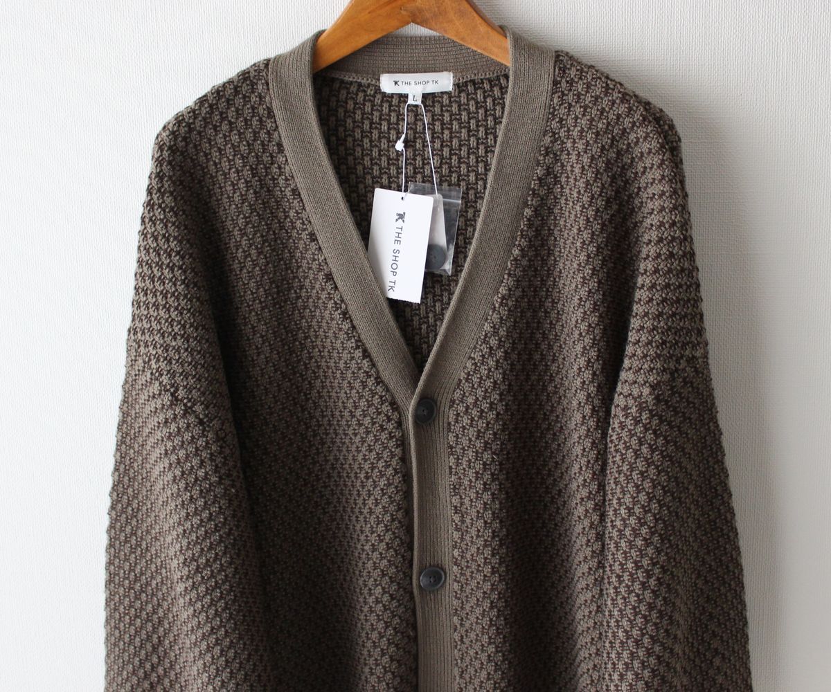 タケオキクチ The Shop Tk リンクス柄 ニットカーディガン Lサイズ カーキ メンズ カーディガン 売買されたオークション情報 Yahooの商品情報をアーカイブ公開 オークファン Aucfan Com