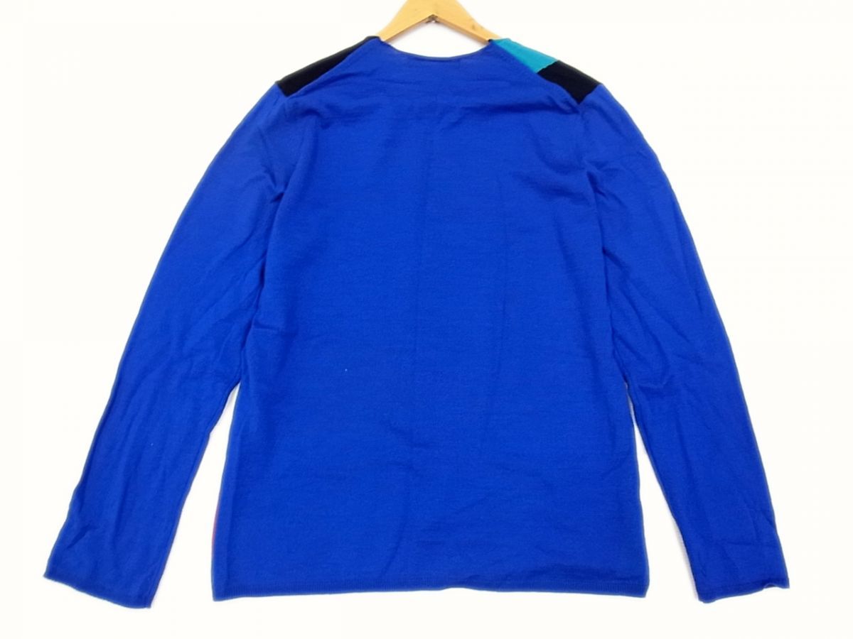 comme des garçon SHIRT マルチカラーニット ◇コムデギャルソンシャツ Vネック マルチカラーニット 幾何学模様