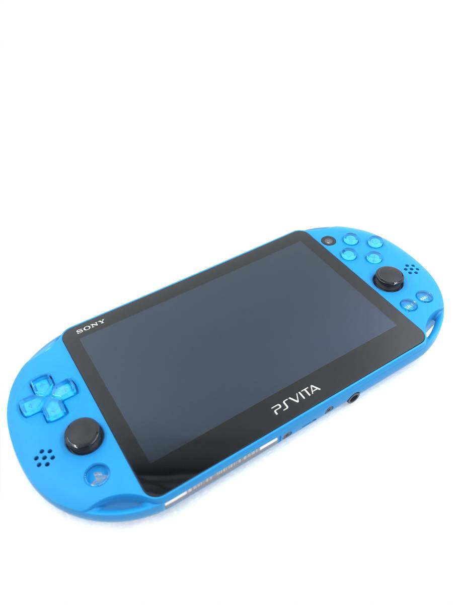 新品同様 完品】 PlayStation Vita Wi-Fiモデル アクアブルー(PCH 