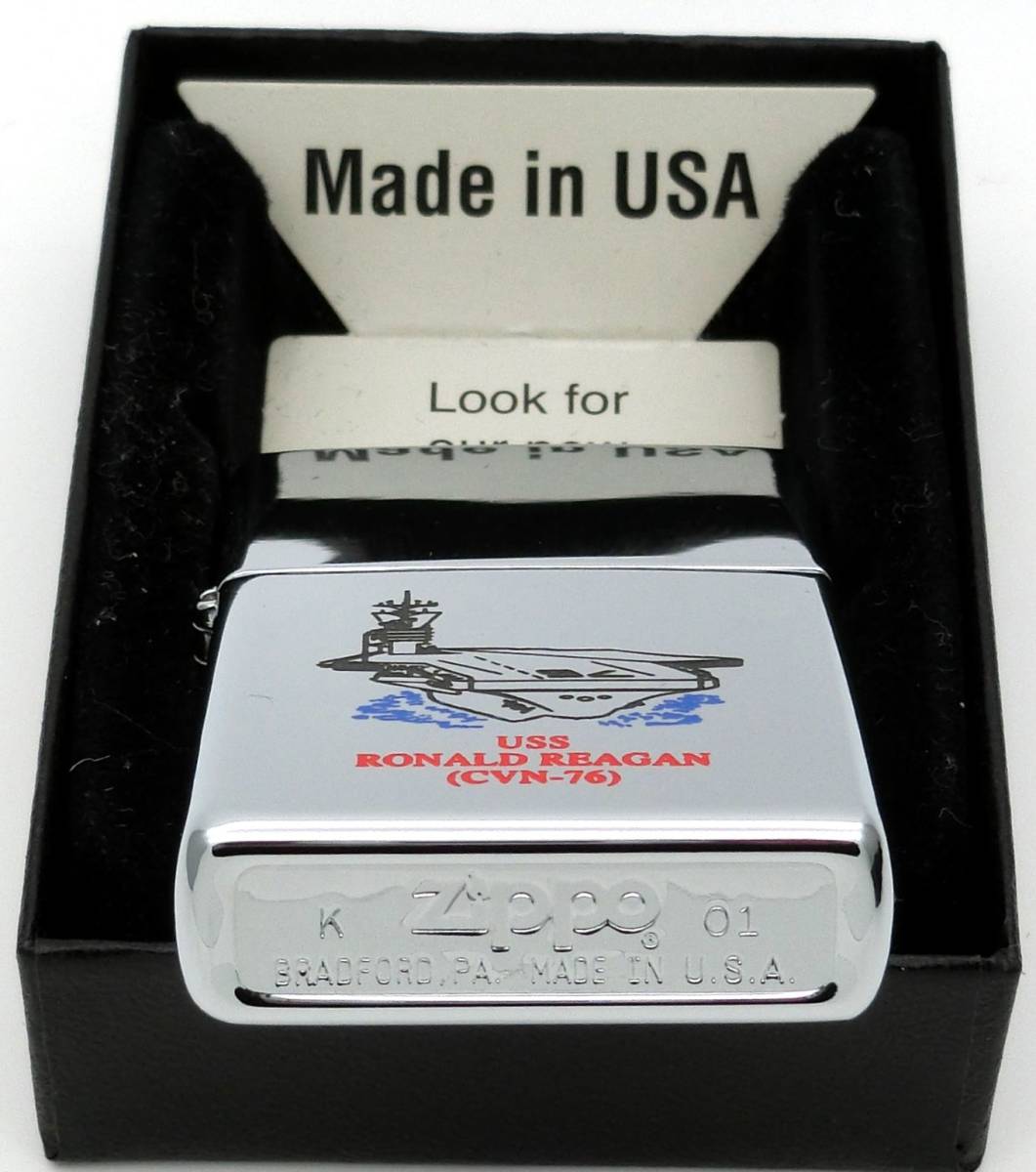 NAVY ZIPPO アメリカ海軍空母 USS Ronald Reagan CVN-76 未使用新品 