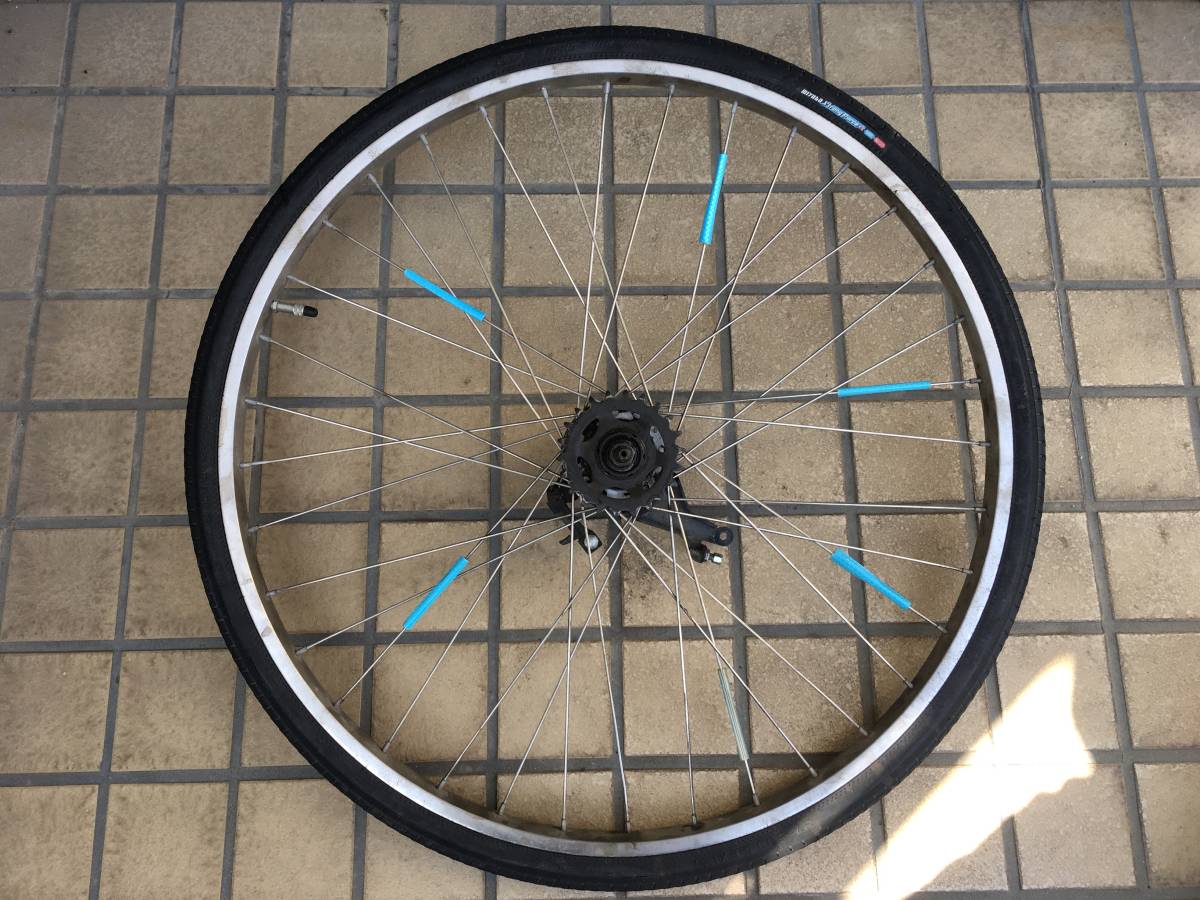  シティサイクル ママチャリ 26インチ 26&times;1 3/8 内装3段 ローラーブレーキ タイヤ付き 直接お取引可能(26インチ、650C)｜売買されたオークション情報、yahooの商品情報をアーカイブ公開 - オー ホイール（完組、手組）