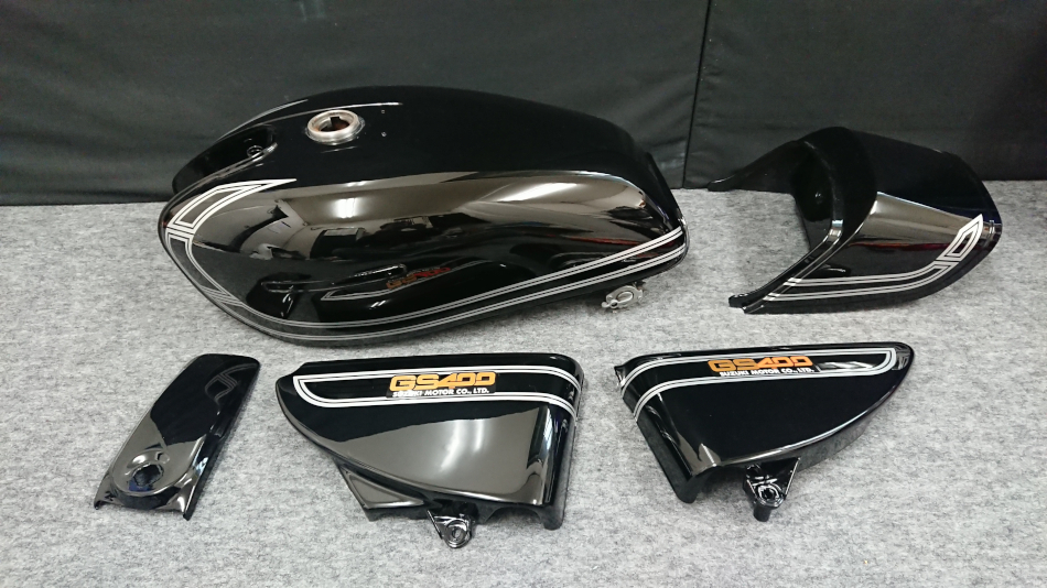 ★☆GS400用 E2ライン ガソリンタンク サイドカバー テールカウル☆★ スズキ GS400用 タンク＆サイドカバー＆テールカウル用E2ライン