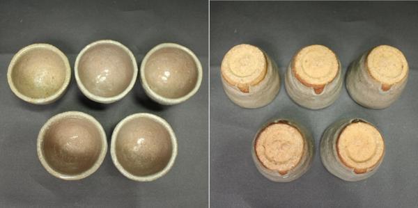急須 茶器 備前焼 湯冷まし 湯呑 茶器セット ◇ 平安竹泉 細川敬弘作 竹泉 茶道具 湯茶碗 ac752 時代物 7点セット 湯呑みセット