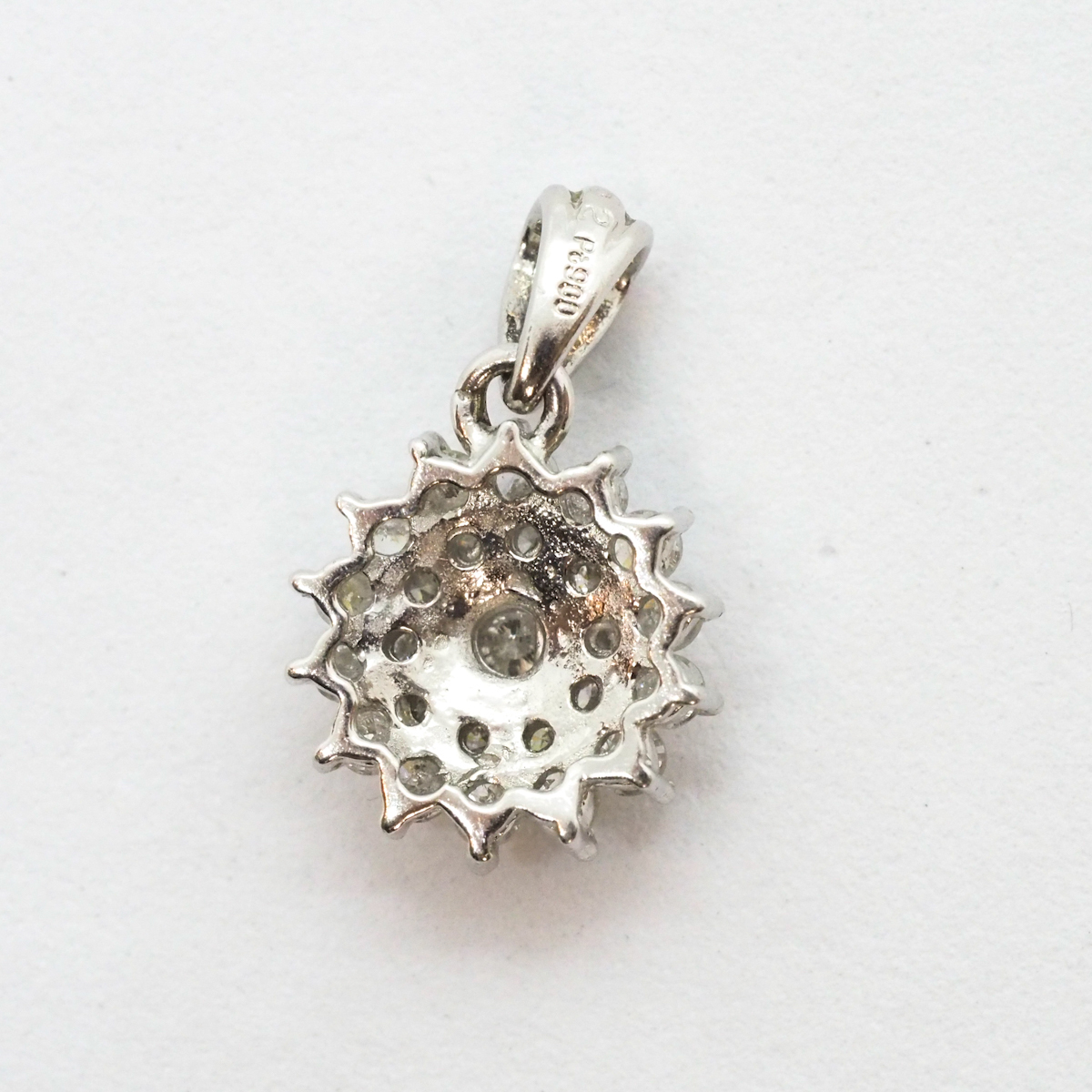 Pt900 メレダイヤモンド総0.52ct プラチナネックレストップ 2.5g 
