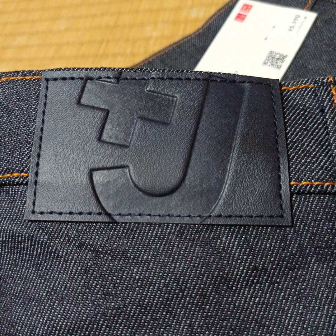 新品未使用 ユニクロ ＋J セルビッジスリムフィットストレートジーンズ 