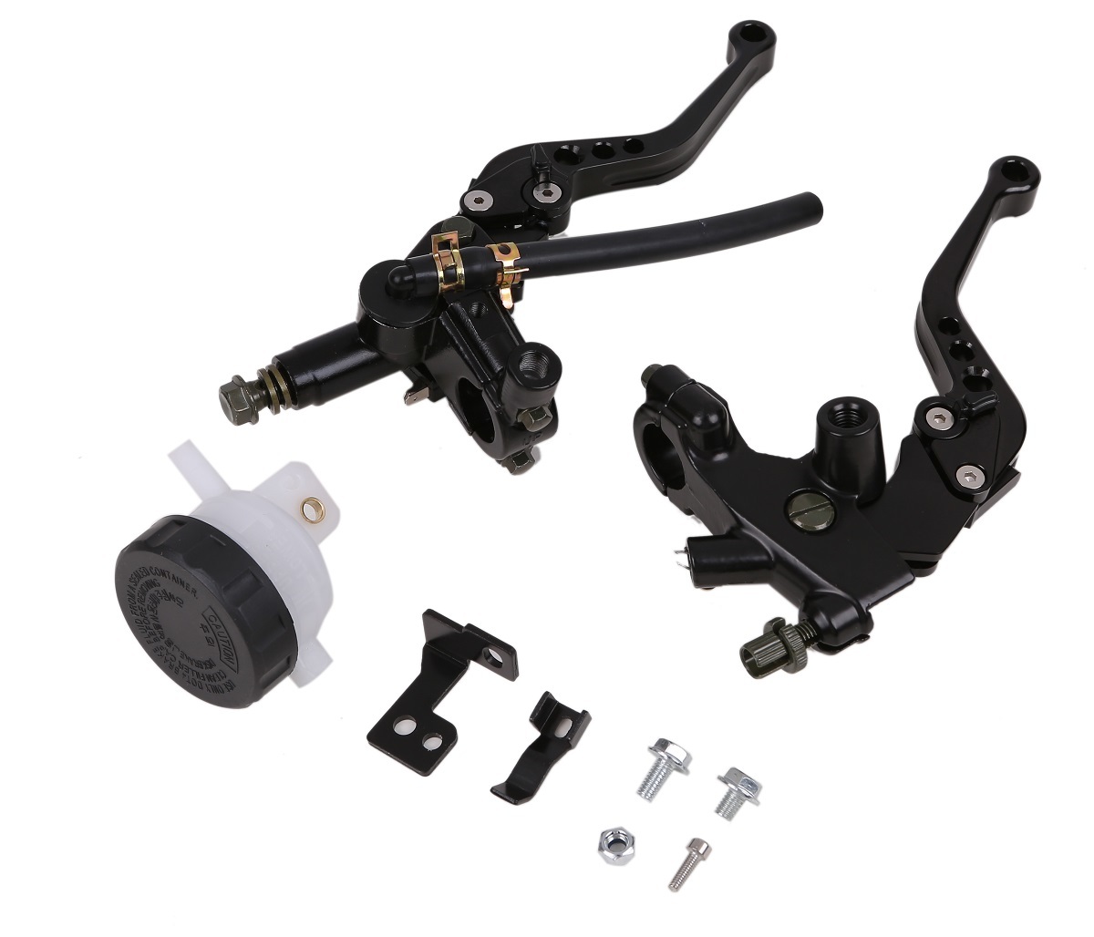 別体 マスターシリンダー ブレーキ クラッチ ホルダー レバー セット 汎用品 CBR PCX NSR NINJA モンキー 送料無料 ( ブラック )