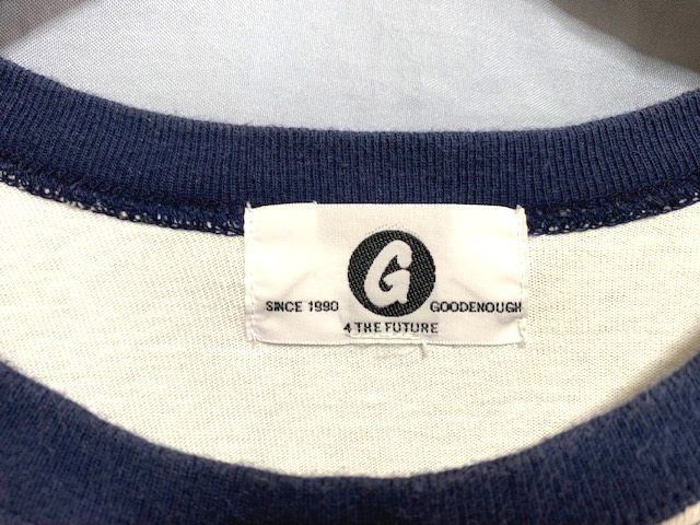 ☆美品 GOODENOUGH グッドイナフ GE ロゴワッペン 7分袖ラグラン 