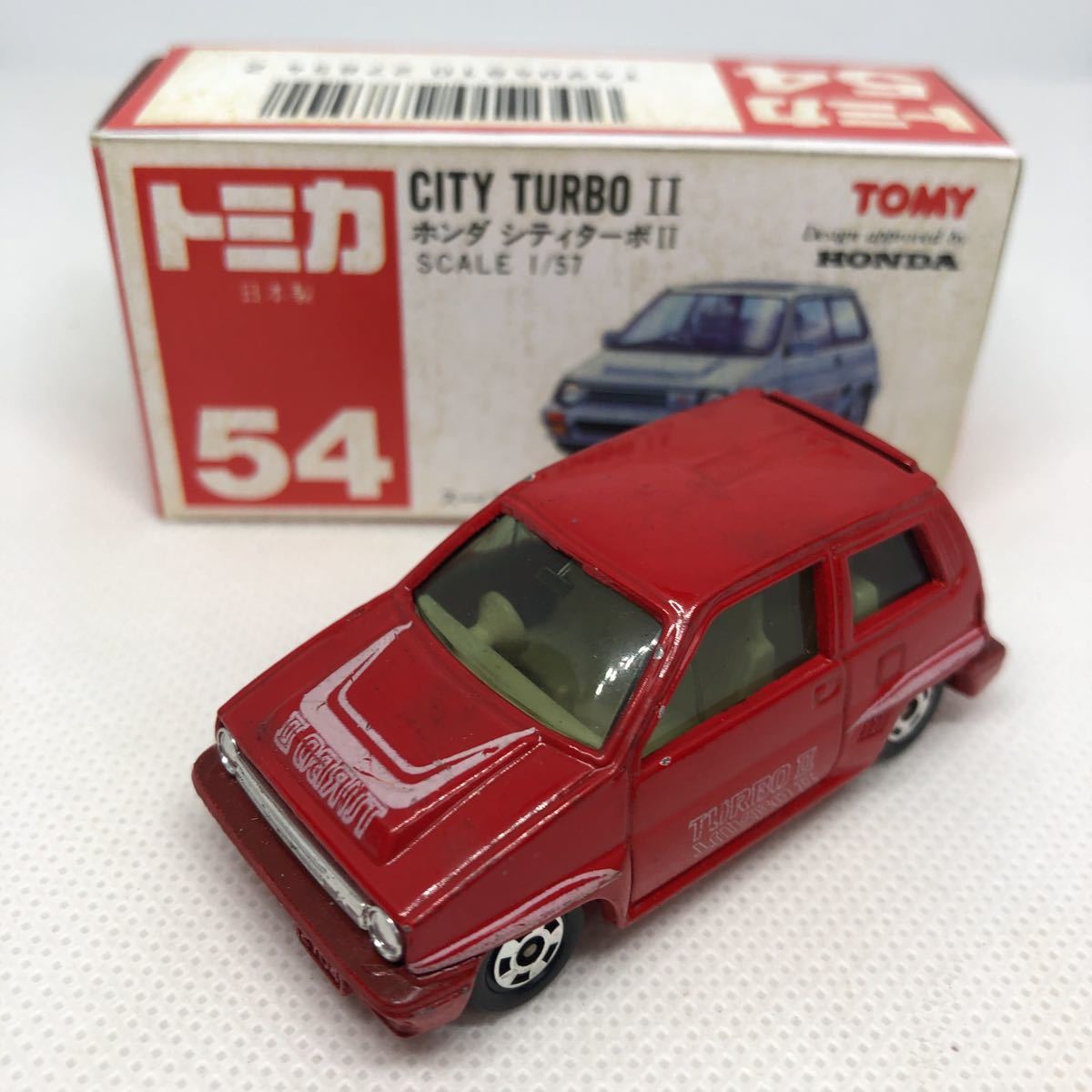 トミカ 日本製 赤箱 54 ホンダ シティターボ 当時物 絶版 ①(乗用車 