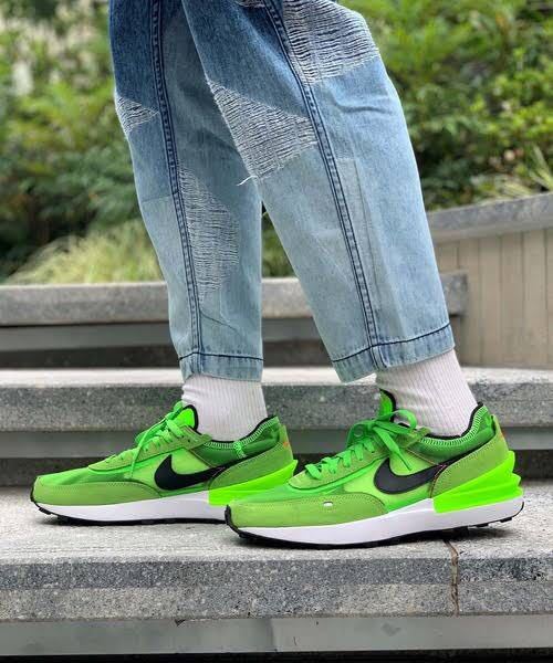  NIKE ナイキ ワッフルワン DA7995-300 黄緑 27cm(27.0cm)｜売買されたオークション情報、yahooの商品情報をアーカイブ公開 - オークファン 27.0cm