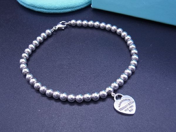 最安値，本物保証 1円 極 TIFFANY＆Co. ティファニー リターントゥティファニー ハートタグ Ag925 ビーズ ブレスレット シルバー系 X3660AA(ブレスレット)｜売買されたオークション情報、yahooの商品情報をアーカイブ ブレスレット