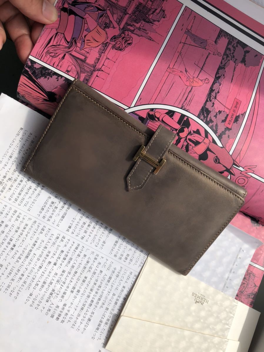  良品 エルメス ベアン ボックスカーフ 長財布 三つ折り 刻印I(女性用財布)｜売買されたオークション情報、yahooの商品情報をアーカイブ公開 - オークファン 服飾小物