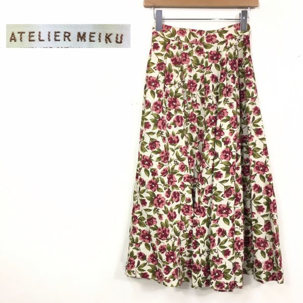 M1023-J◇日本製 ATELIER MEIKU アトリエメイク 花柄ロングフレア 