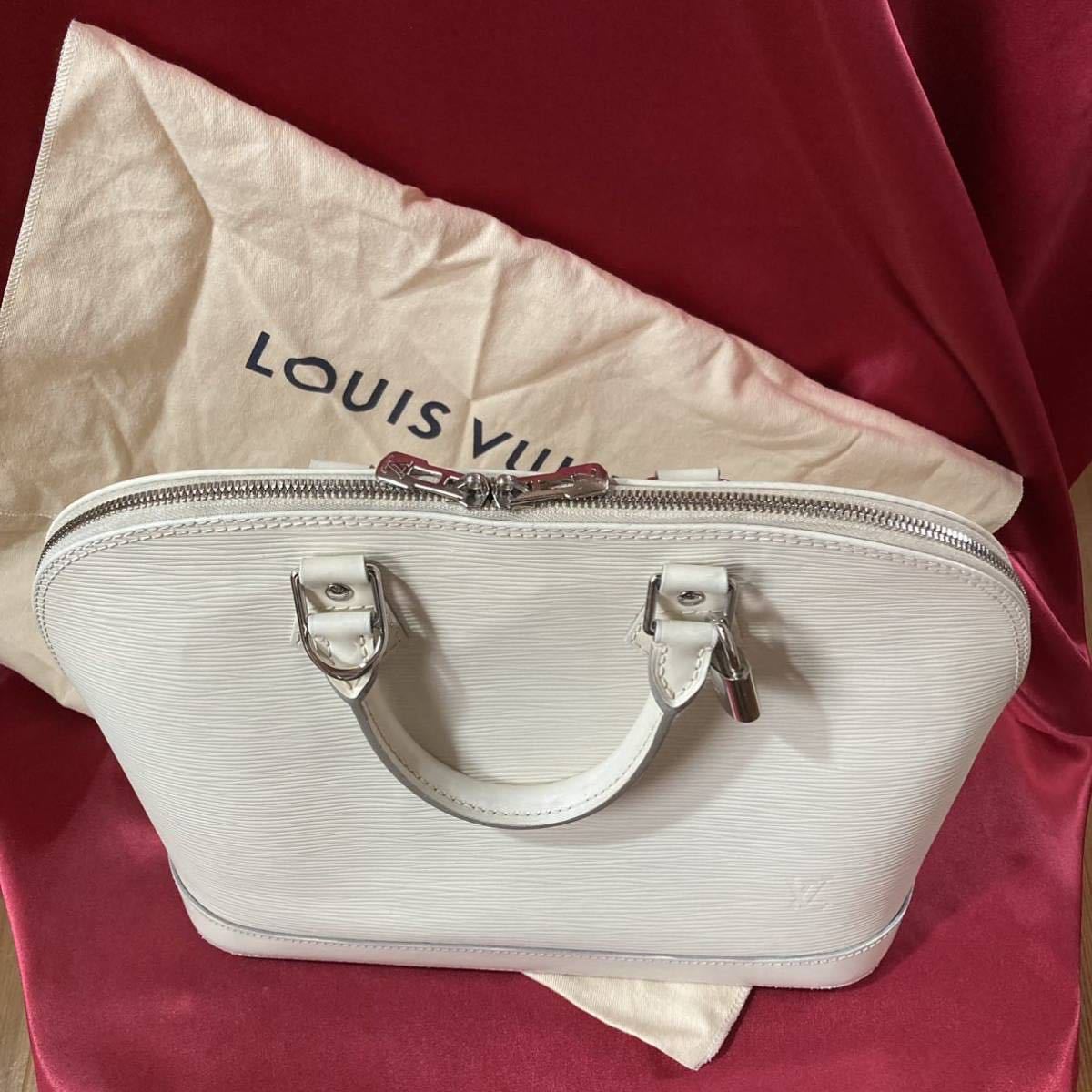 美品☆正規品 ルイヴィトン アルマ エピ ホワイト 白ハンドバッグ