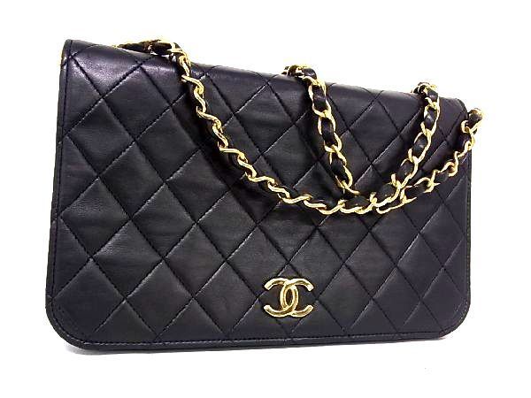シャネル 1円 □美品□ CHANEL シャネル ココマーク マトラッセ ラムスキン