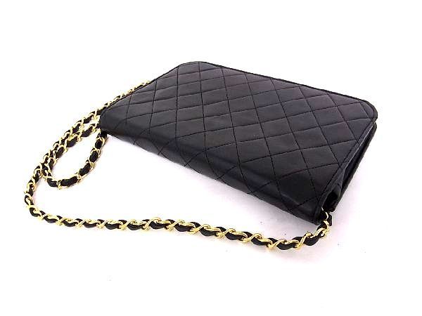 1円 □美品□ CHANEL シャネル ココマーク マトラッセ ラムスキン