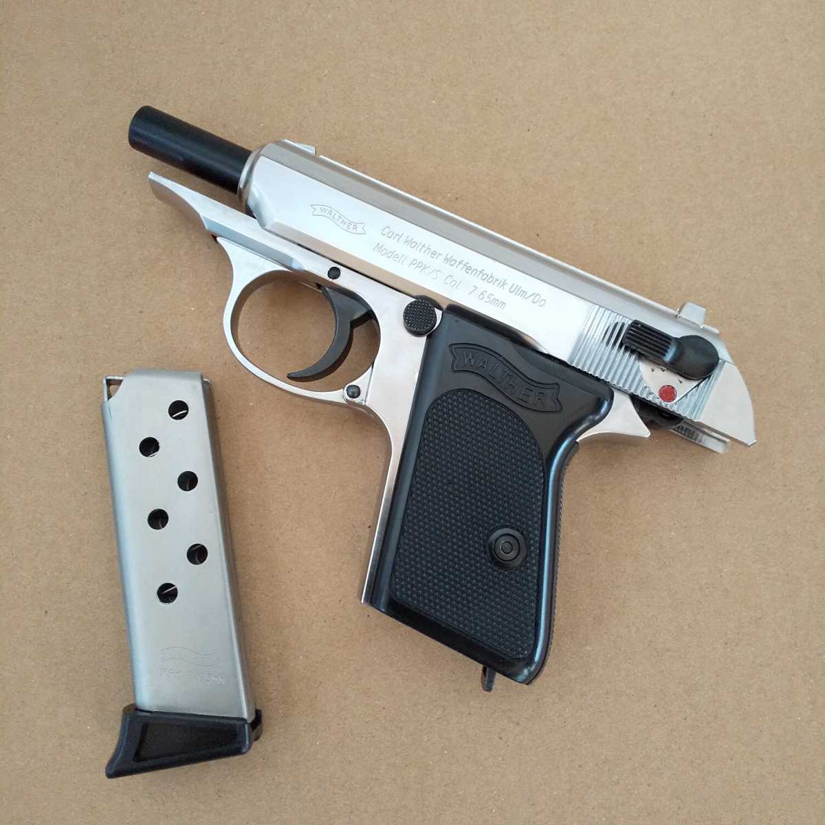 マルシン ワルサーPPK シルバーメッキモデル walther モデルガン やや