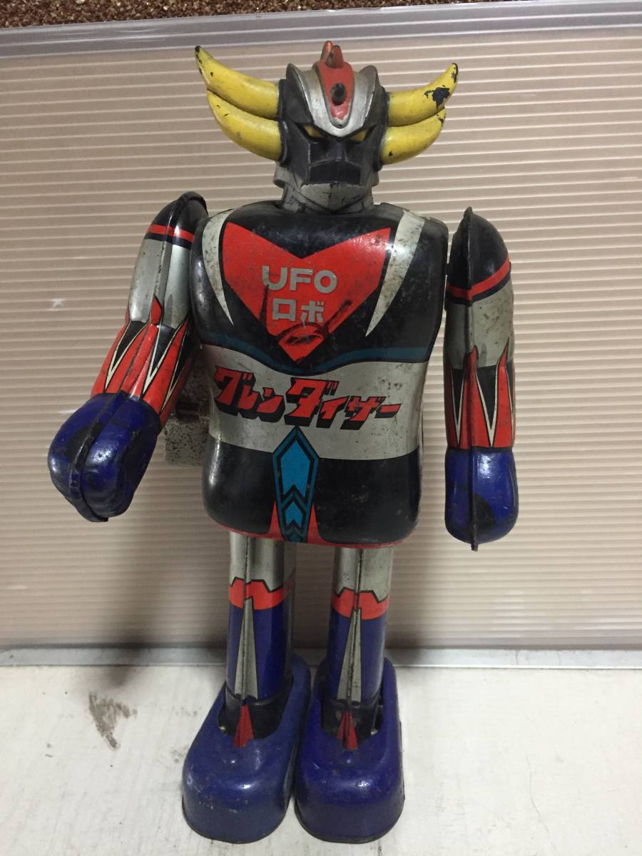 ポピー ブリキ玩具 ゼンマイ式UFOロボ グレンダイザー 当時物 Used現状
