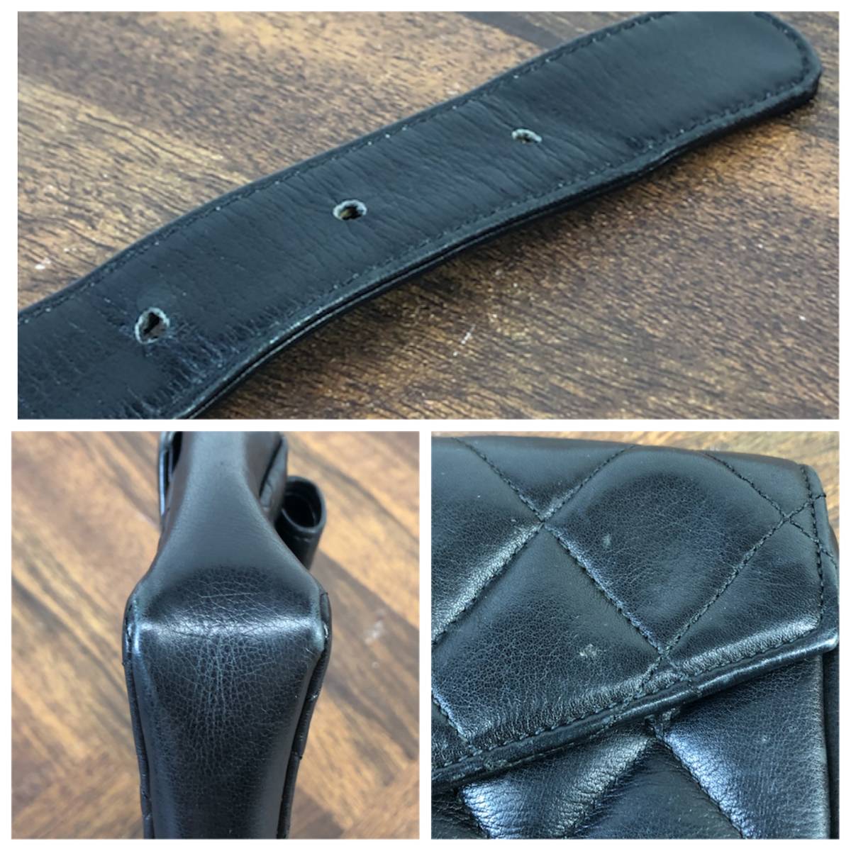 CHANEL シャネル マトラッセ ラムスキン ウエストポーチ ミニバッグ