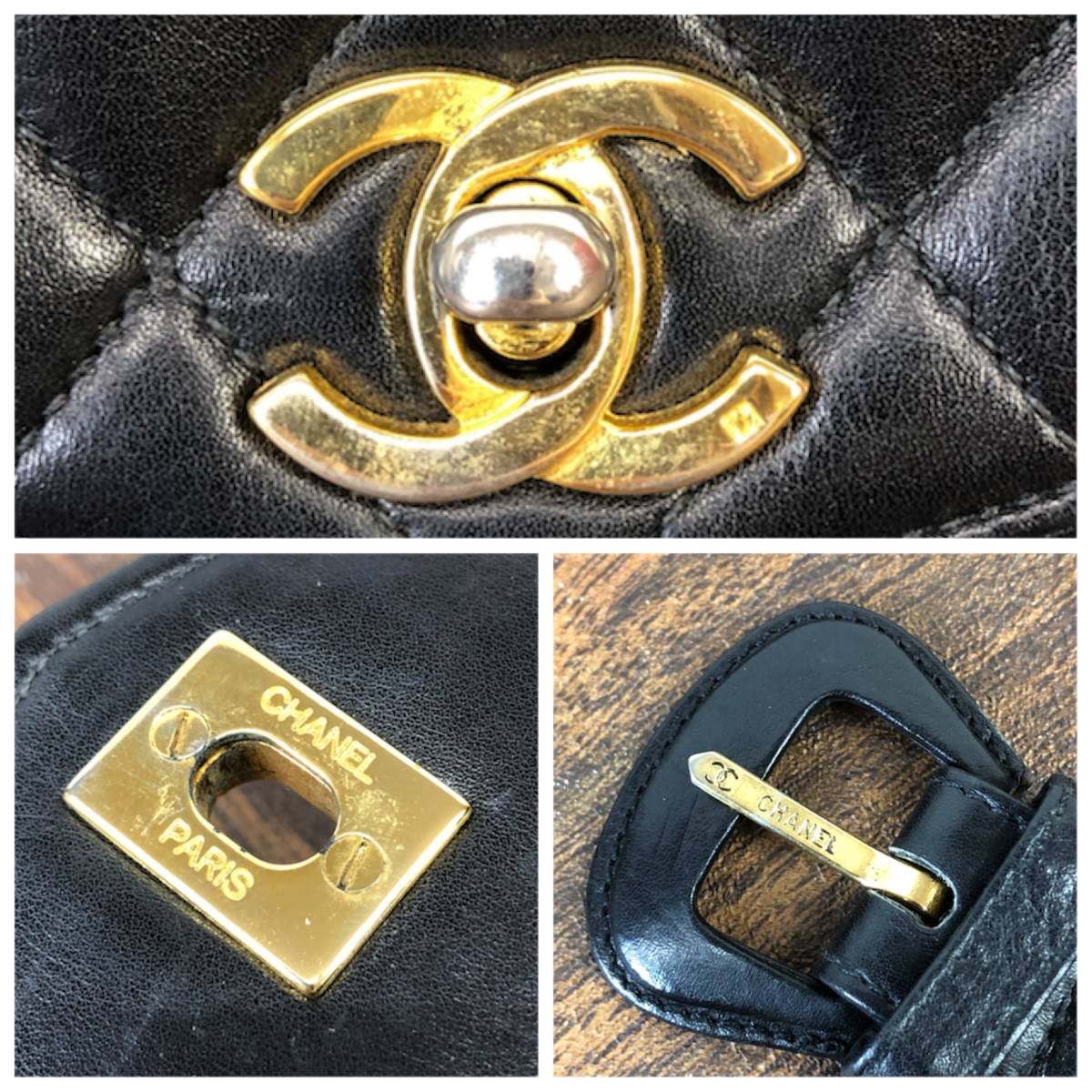 CHANEL シャネル マトラッセ ラムスキン ウエストポーチ ミニバッグ