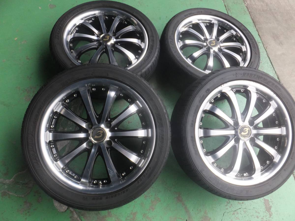 BADX BYRON ブラ/ポリ☆5.5J+48 PCD100-4穴☆DUNLOP 195/45R16