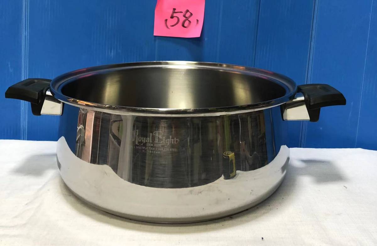  Eight ロイヤルエイト　両手鍋　ステンレス　高級　料理　調理 Royal Eight 蓋付ロイヤル ステンレス製両手鍋 新生活応援価格 中型