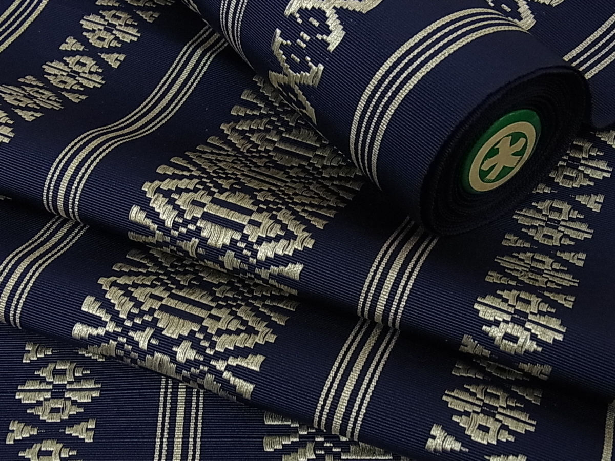 平和屋着物□本場筑前博多織 反物 名古屋帯 献上柄 大丸扱い 逸品 未  