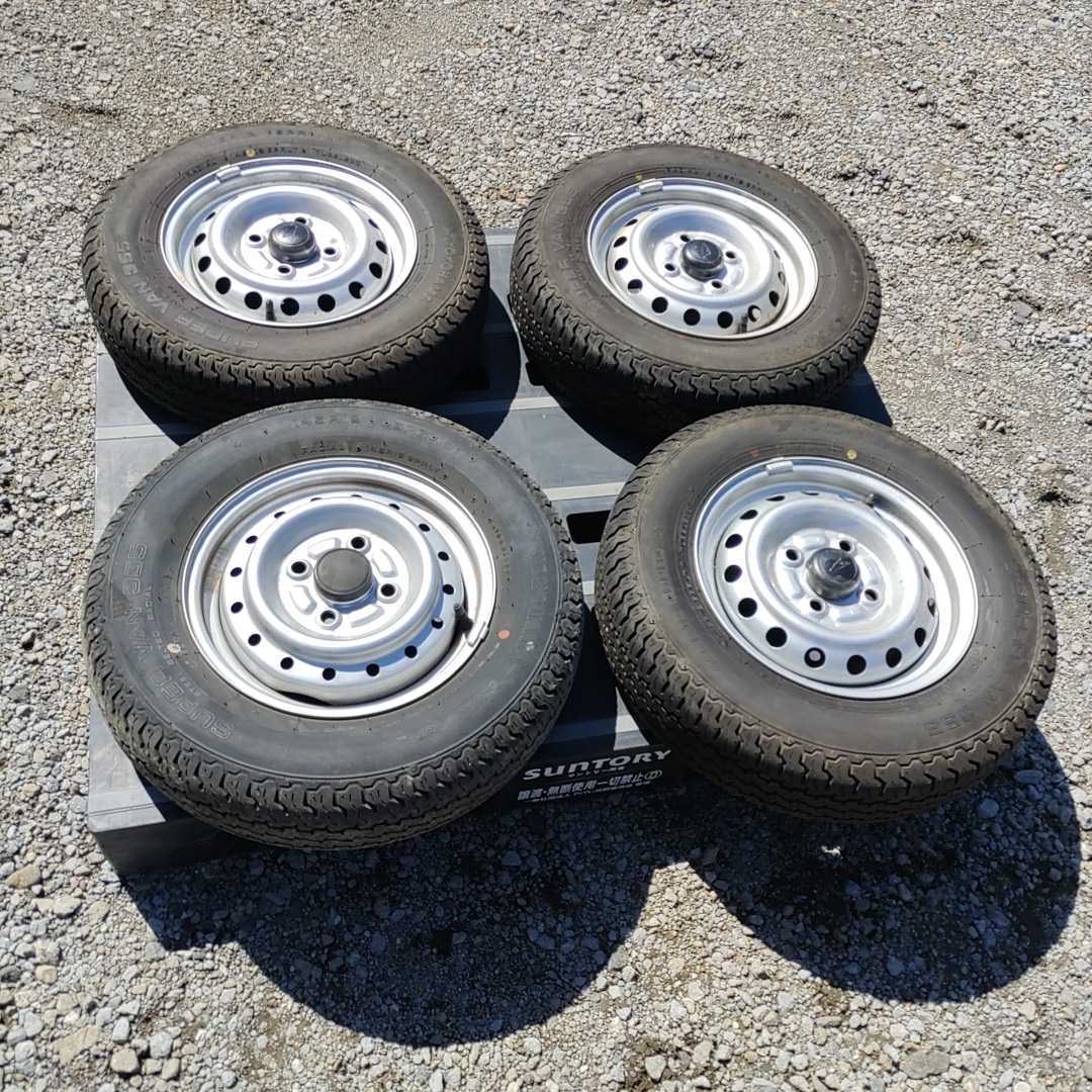 ダイハツハイゼットトラック純正タイヤホイール4本セットバリ山145/80