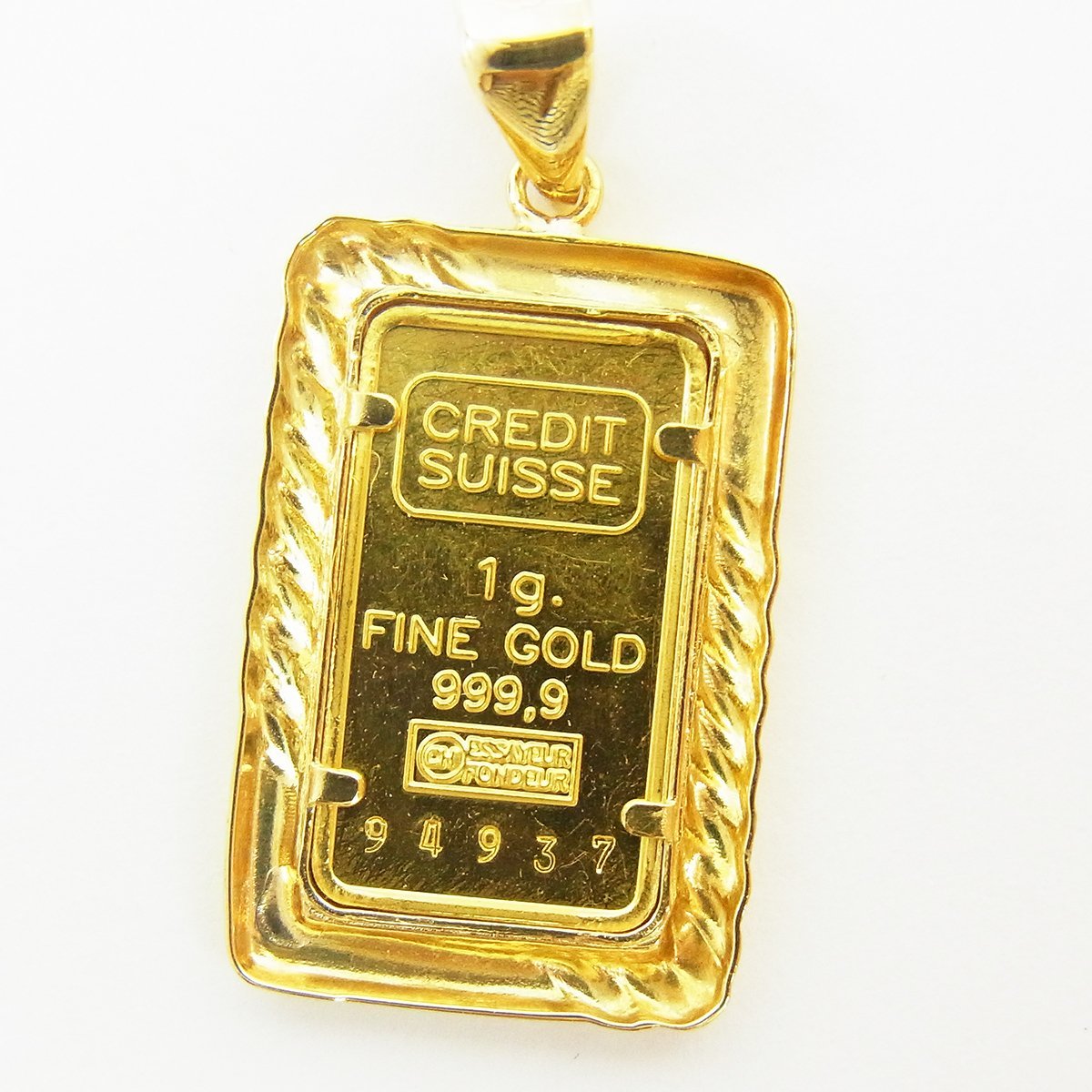 K18枠 - クレディスイス 中古K24 リバティインゴットトップ 純金 5g 