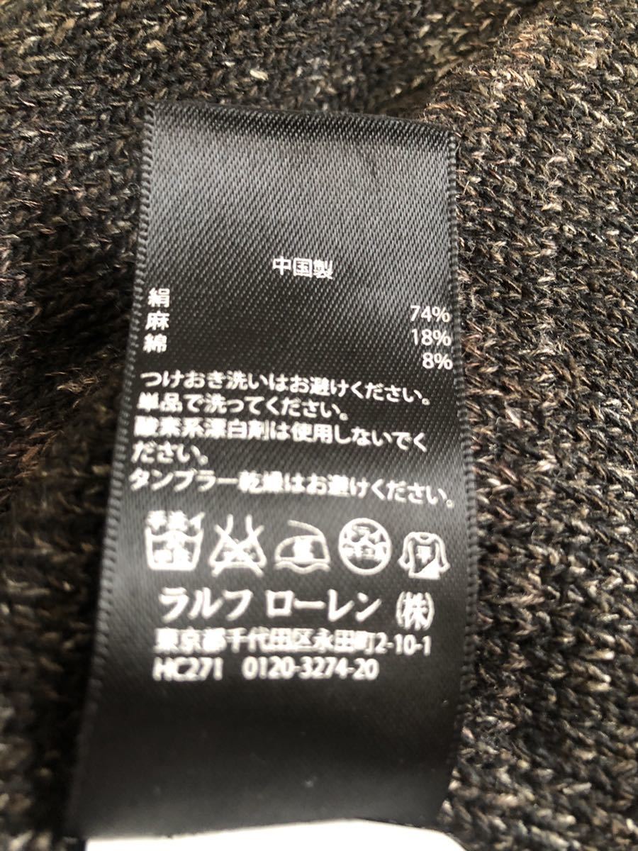 90'sUSA製RRLシルク プリントタイ 三つ星タグ 90年代 三ツ星
