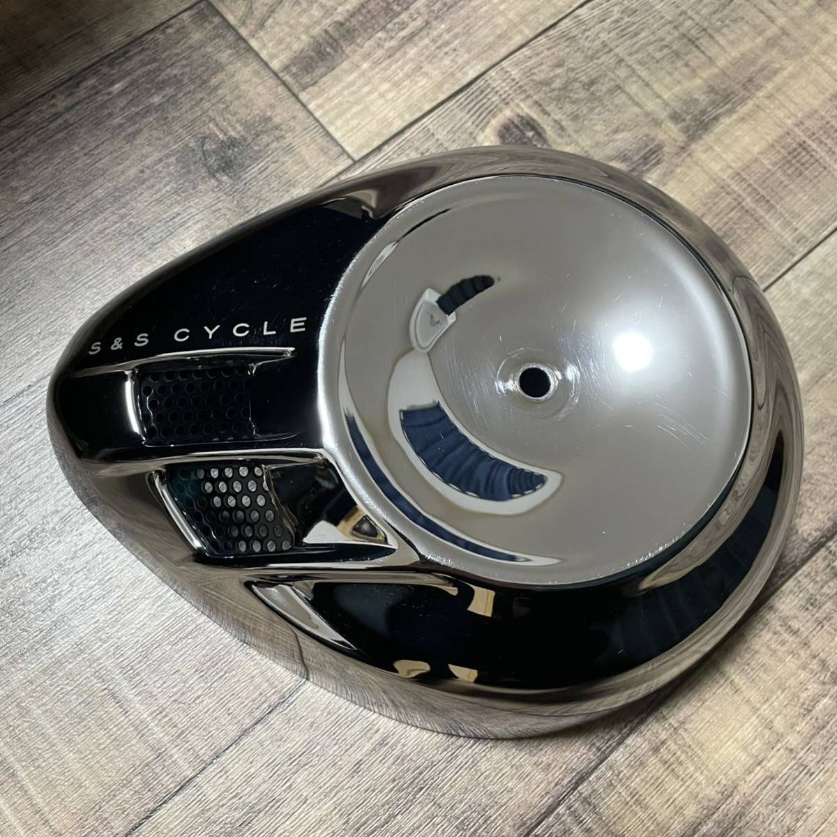 中古品 S&S ステルス エアーストリーム エアクリーナーカバー クローム 