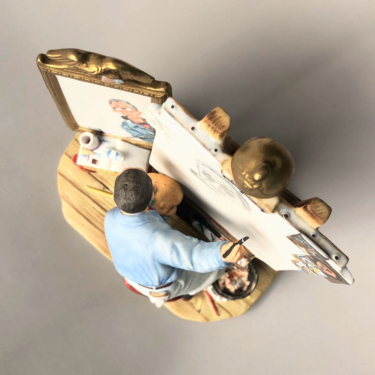 2034ノーマンロックウェル 陶器人形 フィギュリン 置物 artscape 
