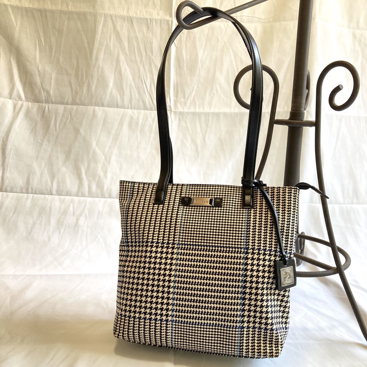 LAUREN RALPH LAUREN ラルフローレン チェック 千鳥格子 ブラック