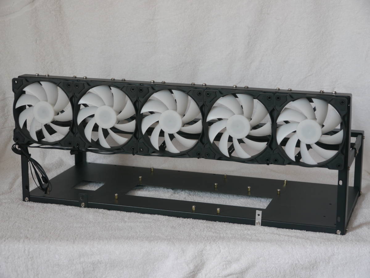 ☆熱対策に！☆8GPU マイニング リグフレーム ＋ ファン5個付