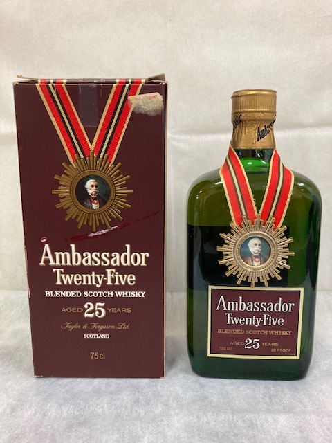 飲料 Ambassador アンバサダー 25年 スコッチ ウイスキー 未開栓 750ml