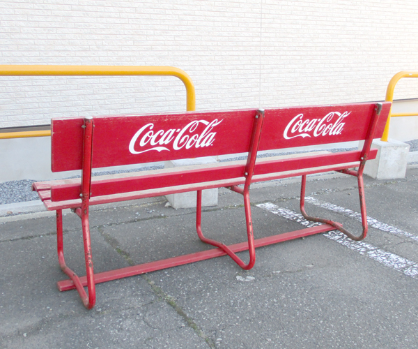 CocaCola ベンチ 幅167cm 鉄フレーム＆木製板 イス 椅子 長椅子 レトロ 