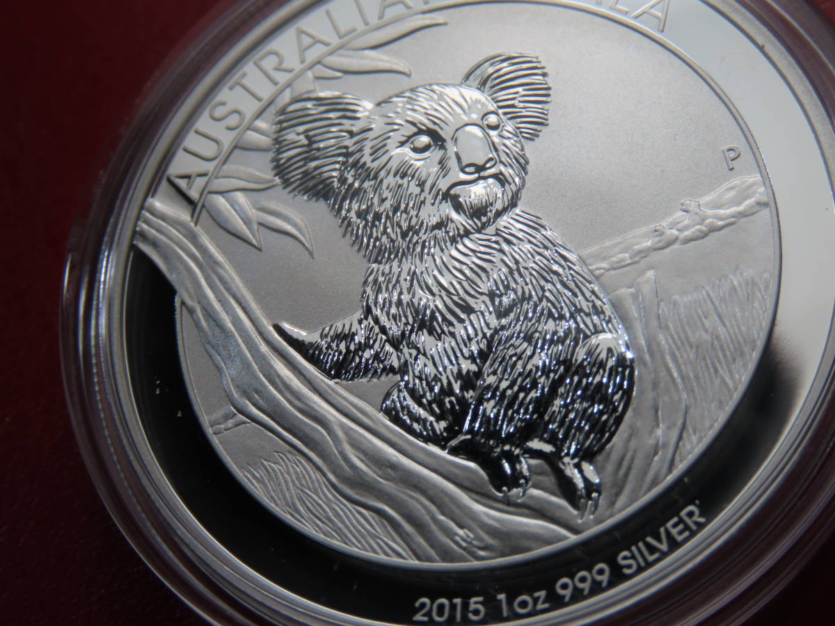 1オンス オーストラリア大型銀貨（コアラ 2015年銘 メイプルリーフ銀貨