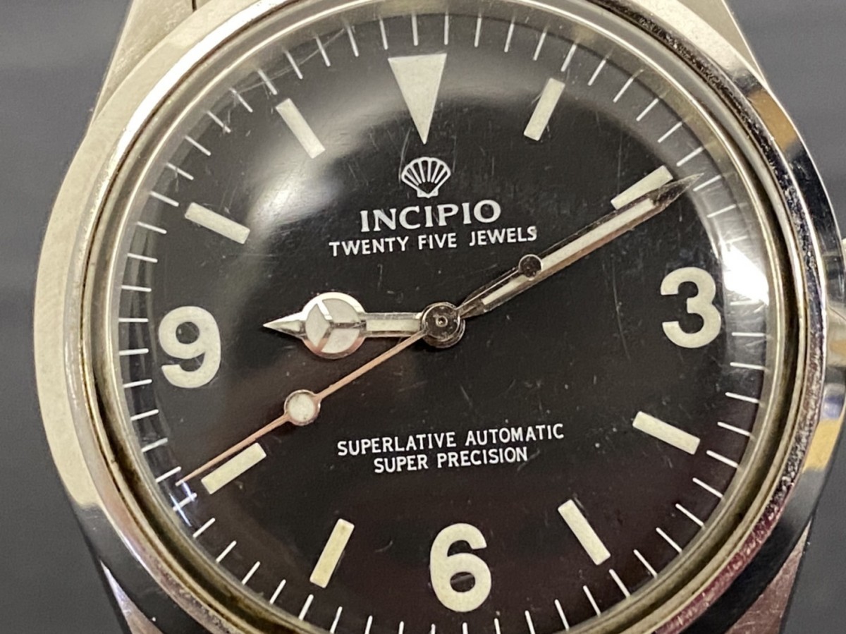 稼働品 INCIPIO インキピオ TWENTY FIVE JEWELS SUPERLATIVE AUTOMATIC 