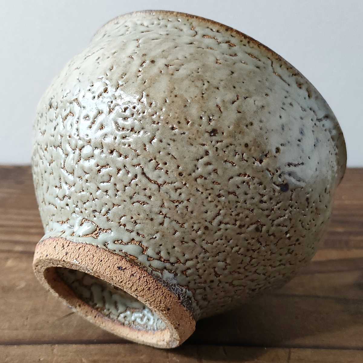 島岡達三 ☆ 象嵌赤絵湯呑 ☆ 共箱栞 ☆ 益子焼 ☆ 人間国宝