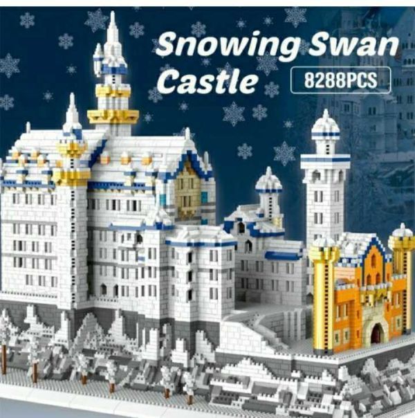 【☆追跡可☆】【☆注目☆】【送料無料!!】マイクロブロック　雪の城　キャッスル　8288ピース　 ナノブロック　互換_1