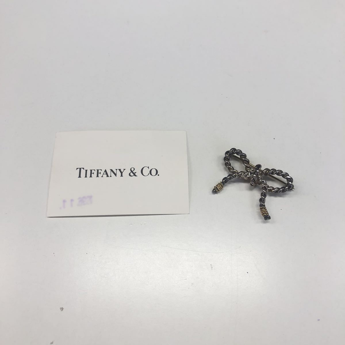 F0411H】1円～ ティファニー ブローチ 925 750 刻印 18金 シルバー