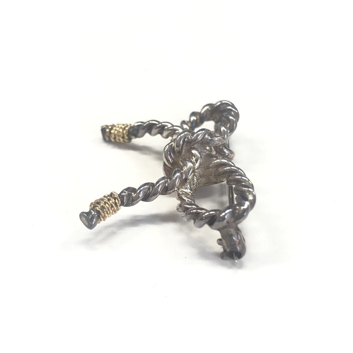 F0411H】1円～ ティファニー ブローチ 925 750 刻印 18金 シルバー