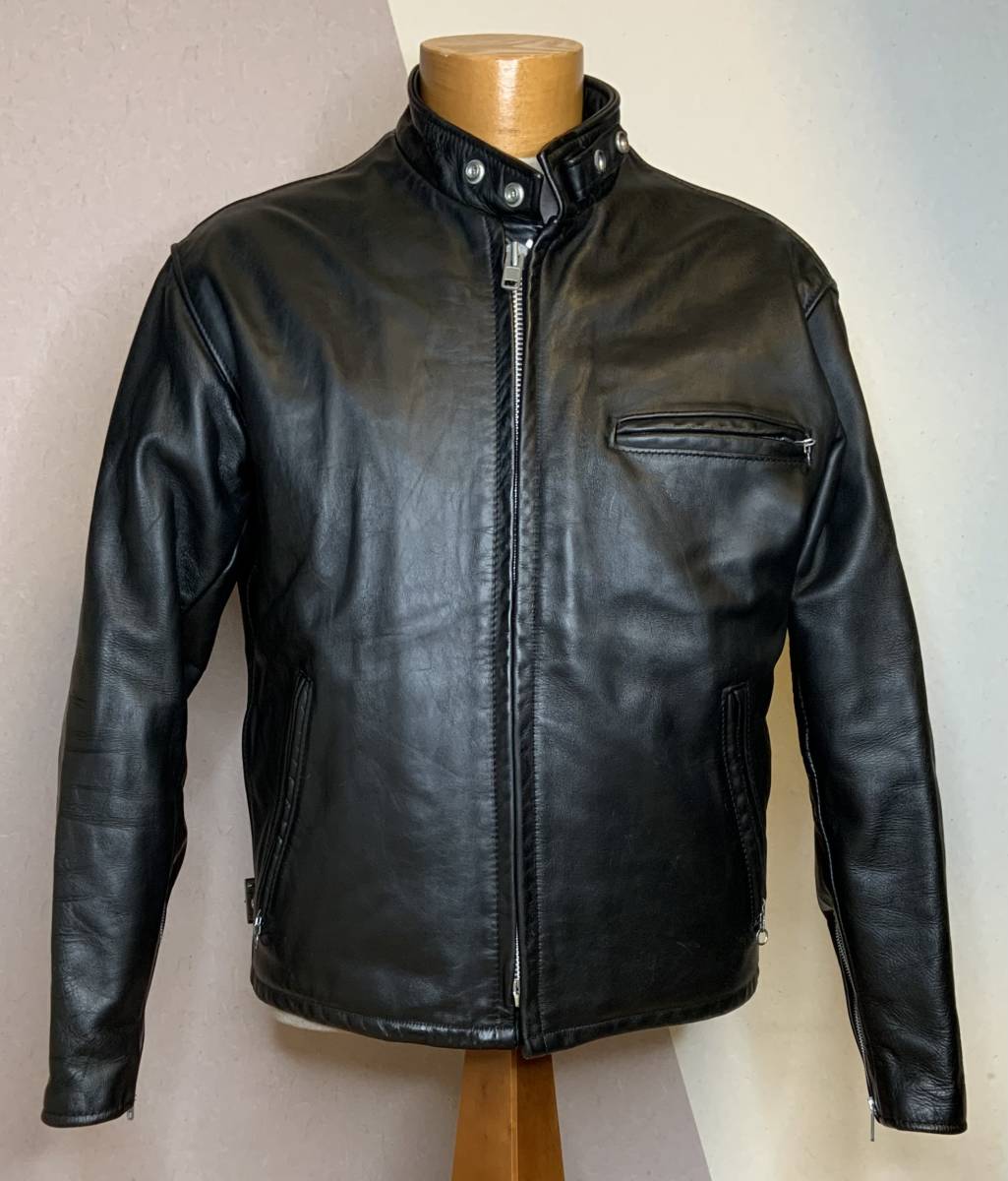 ◇schott 641Q【42】米国製 黒◇シングルライダース ◇ショット バイク