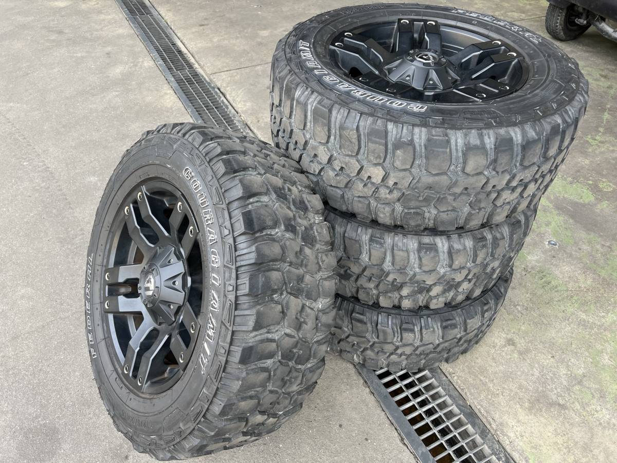 中古品】FUEL PUMPホイール＆FEDERALタイヤ 4本セット 275/65R18 