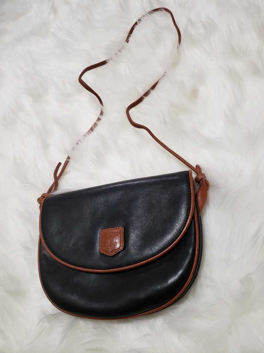 1円 極 CELINE 馬車金具 ショルダーバッグ ゴールド金具 サルキー 