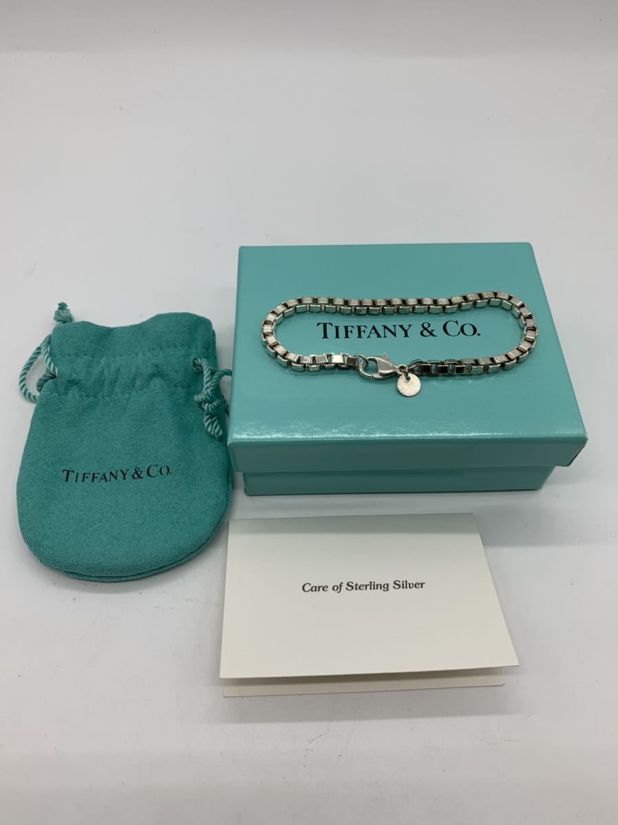 美品箱付きTIFFANY＆Co.☆ベネチアンブレス☆SV925 Tiffany&Co. ブレスレット ベネチアン SV925 シルバー 箱付き