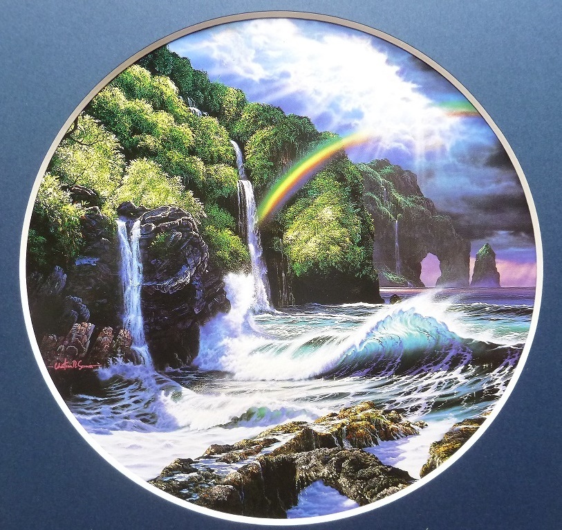 Bm Lassen ラッセン 印刷画 アート 虹 額装 フレーム入り 絵画 縦42 8 横幅42 8 正方形 その他 売買されたオークション情報 Yahooの商品情報をアーカイブ公開 オークファン Aucfan Com