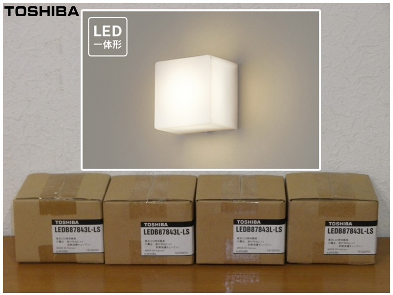 高品質，人気 東芝/LEDB87843L-LS/LED一体形ブラケット/屋内用/電球色/110&times;110mm/ /4個セット TY0422-1-4(照明)｜売買されたオークション情報、yahooの商品情報をアーカイブ公開 - オークファン その他
